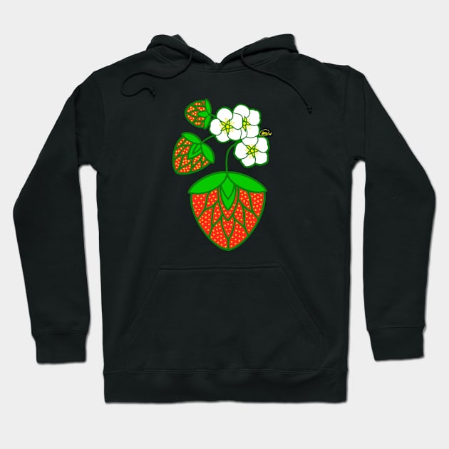 Strawberry Design Hoodie by ~AME~